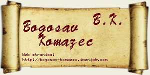 Bogosav Komazec vizit kartica